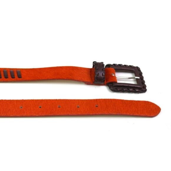 Nordstrom ORANGE REAL LEATHER PONY HAIR 1.25\
